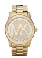 Relógio Feminino MK - MKS13_Y0MNY Relógio Dourado Logo - Oversize